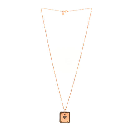 Hermes Gold Plated Swift As De Coeur Necklace Etoupe 3 of 6