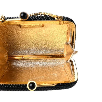 Judith Leiber Swarovski Crystal Minaudiere Clutch Black 5 of 10