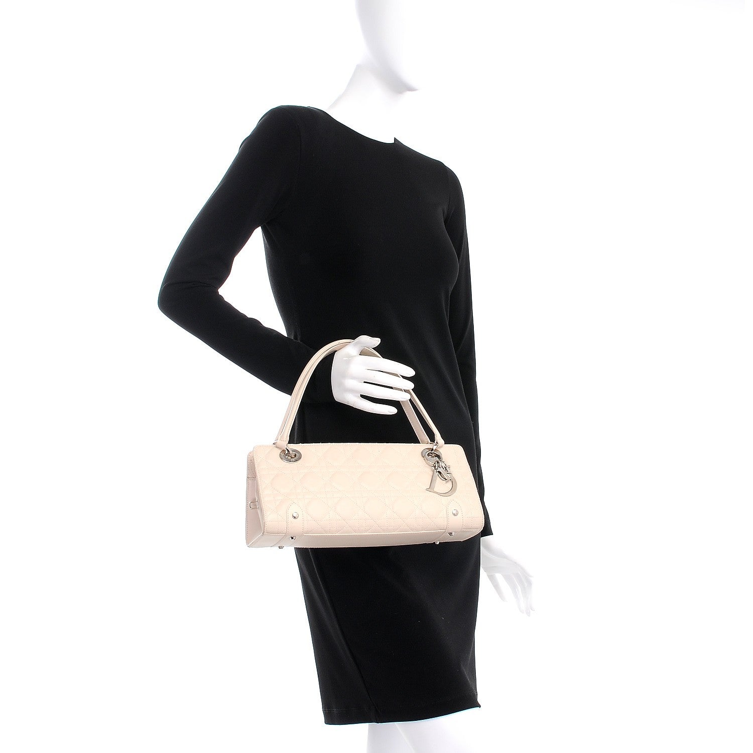 Christian Dior Lambskin Cannage Soft Lady Dior East West Beige 2 of 9