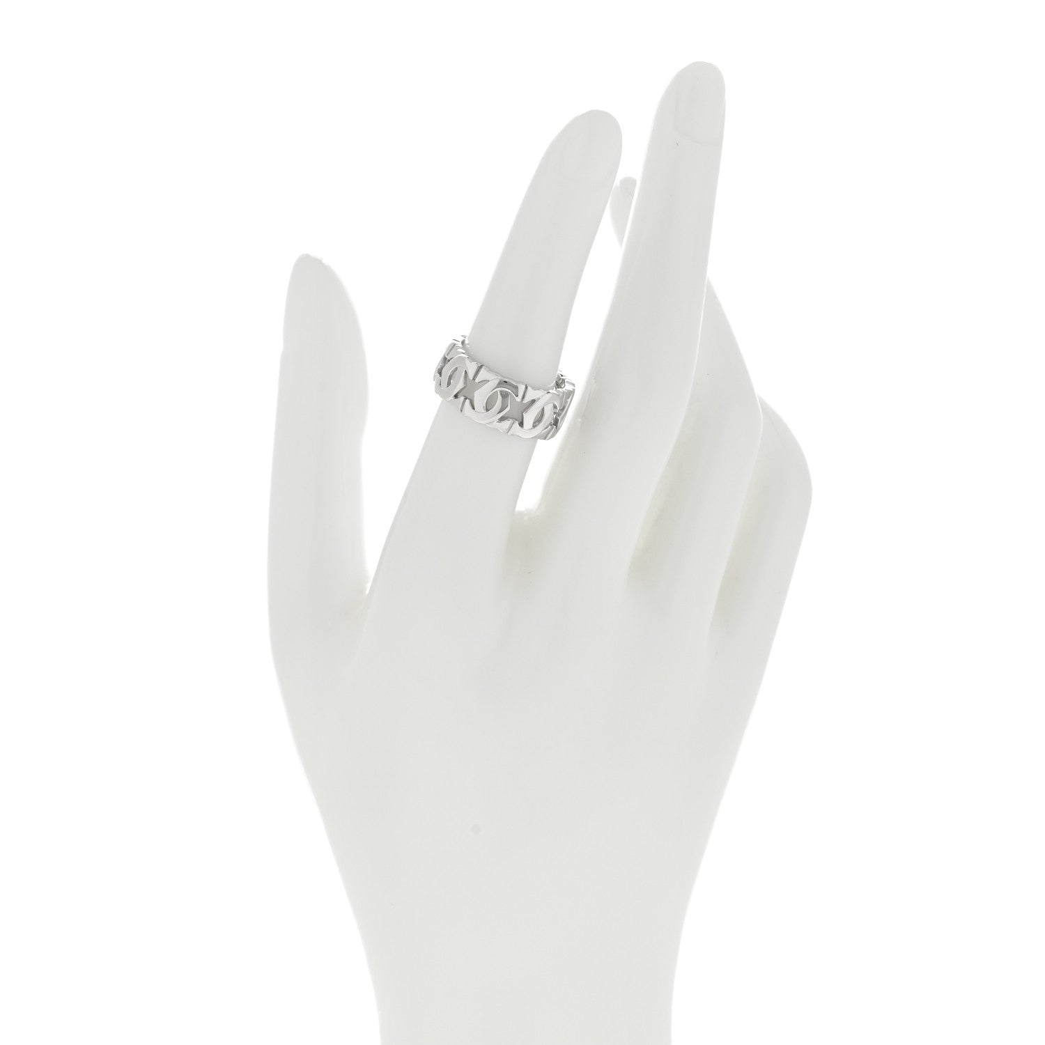 Cartier 18K White Gold Entrelaces Ring 53 6.25 2 of 4