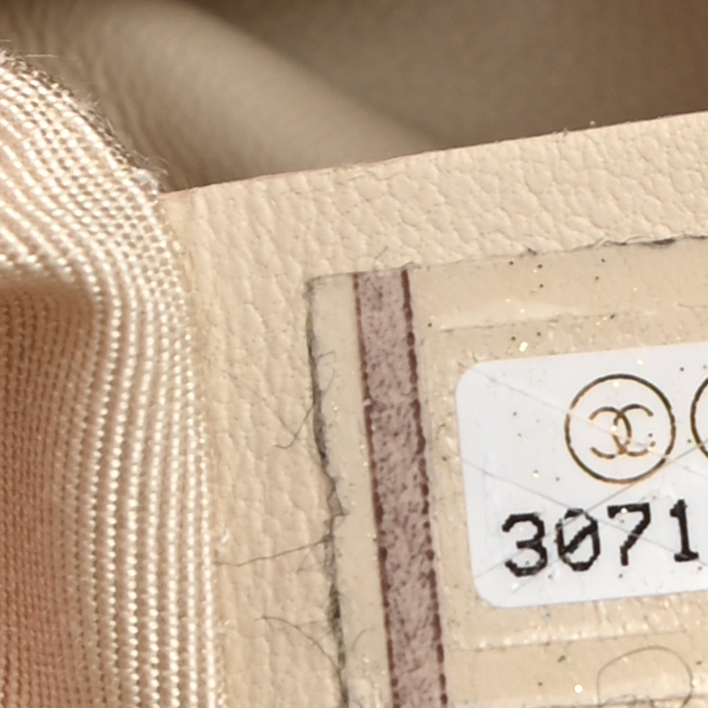 Lambskin Bucket Chain Drawstring Bag Beige