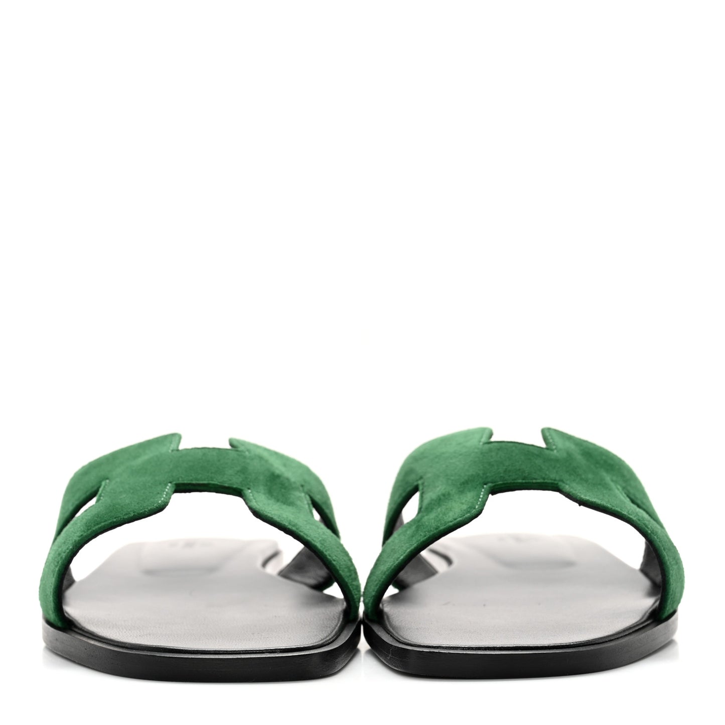 Suede Goatskin Oran Sandals 37.5 Vert Electrique