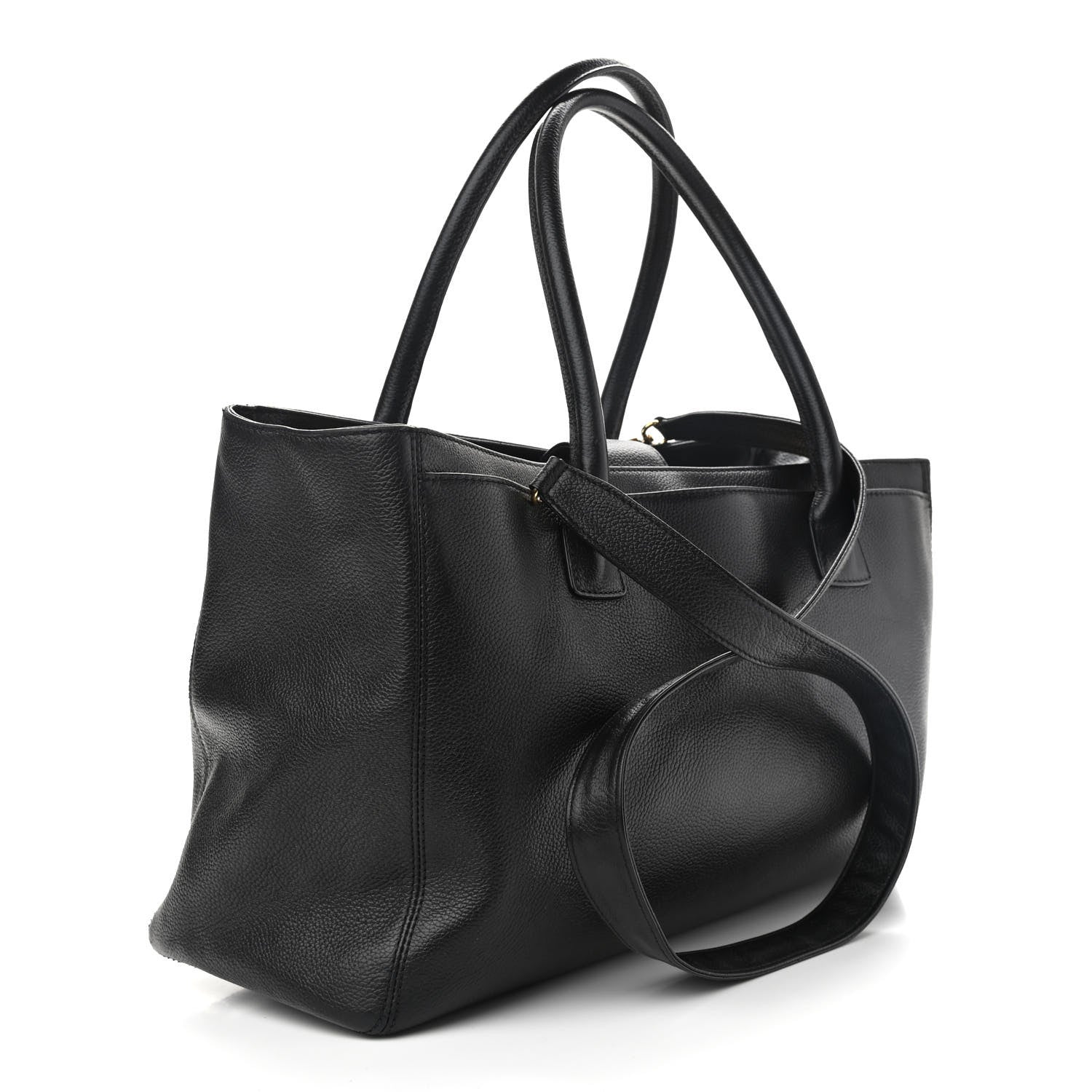 Chanel Calfskin Cerf Executive Shopper Tote Black 3 of 17