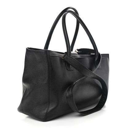 Chanel Calfskin Cerf Executive Shopper Tote Black 3 of 17