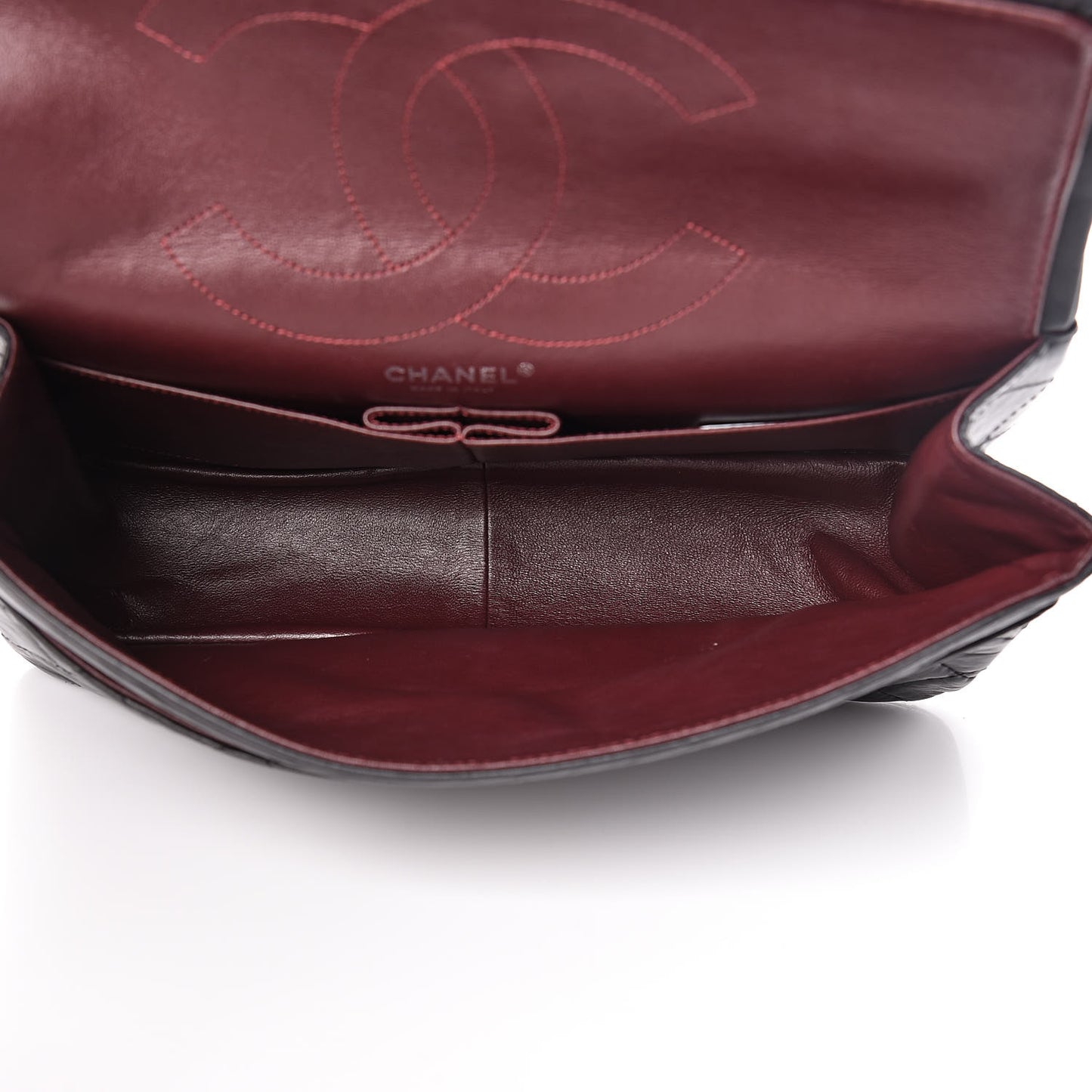 Aged Calfskin Quilted 2.55 Reissue 227 Flap Black
