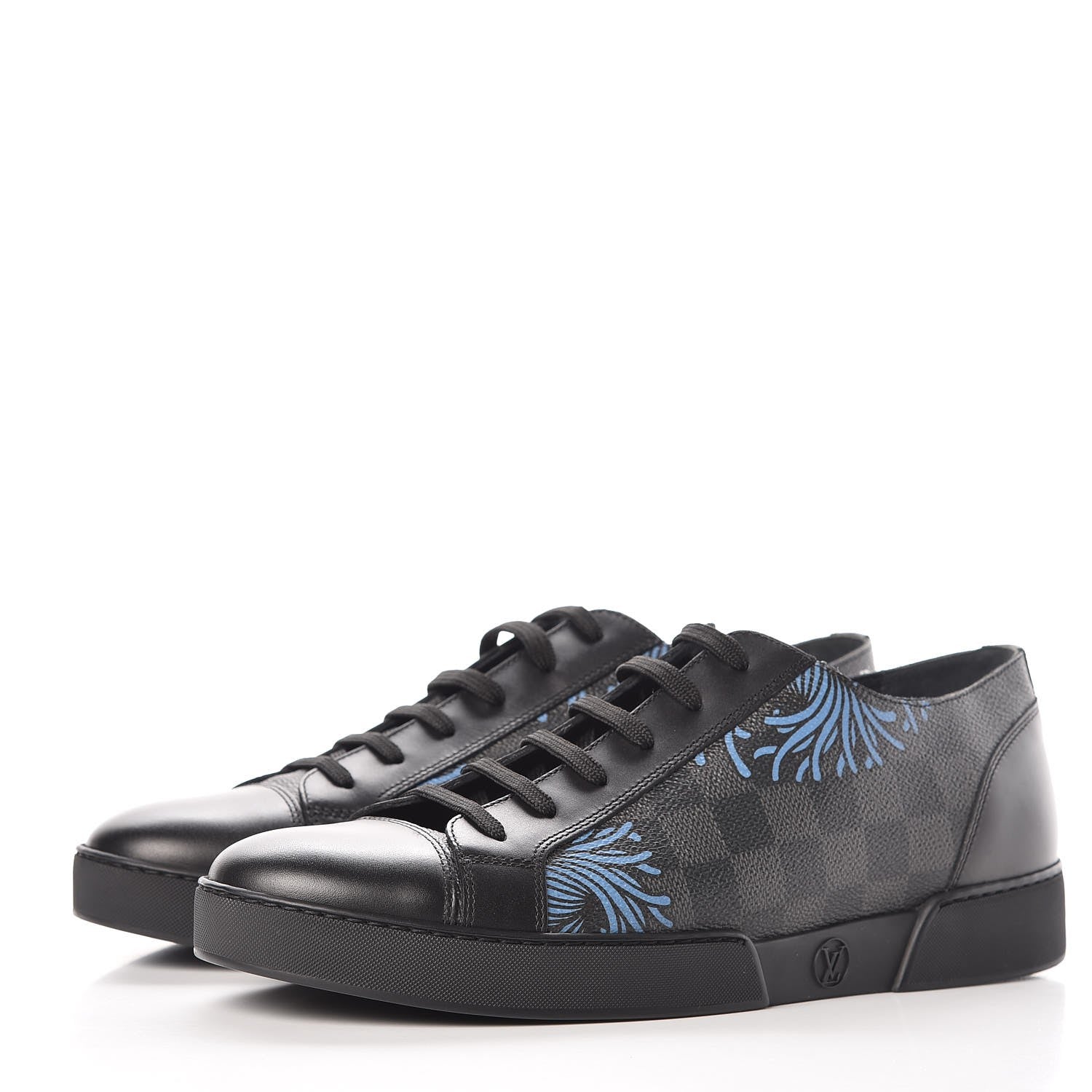 Louis Vuitton Damier Graphite Rope Sneakers 7.5 Blue 3 of 13