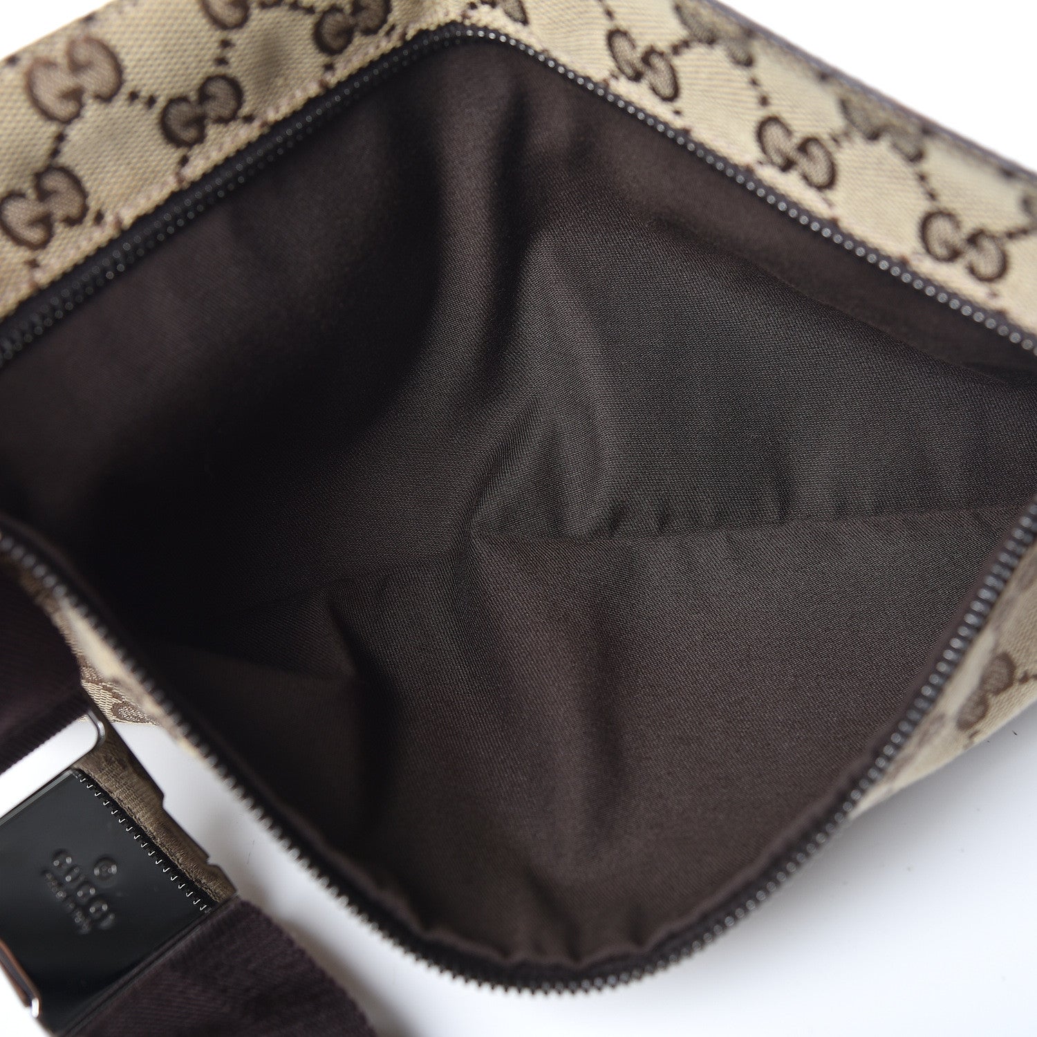 Gucci GG Monogram Double Pocket Belt Bag Dark Brown 5 of 11