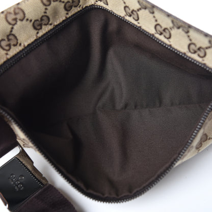 Gucci GG Monogram Double Pocket Belt Bag Dark Brown 5 of 11