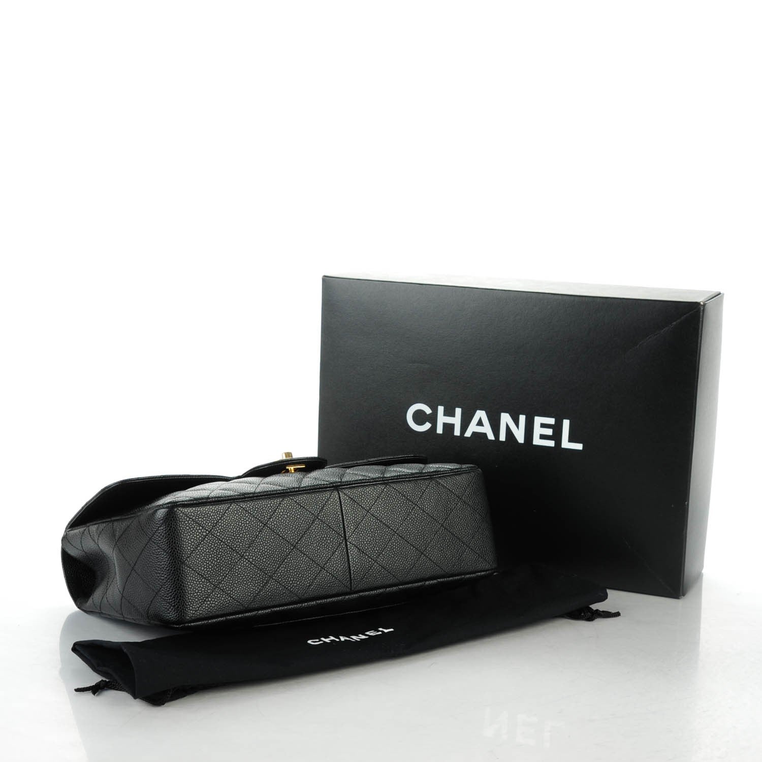 Chanel Caviar Quilted Jumbo Single Flap Black 4 of 7