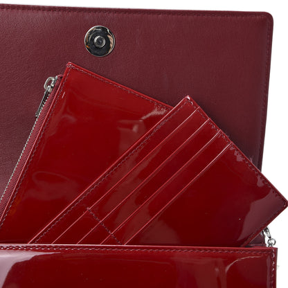 Christian Dior Patent Cannage Lady Dior Clutch Red 7 of 13