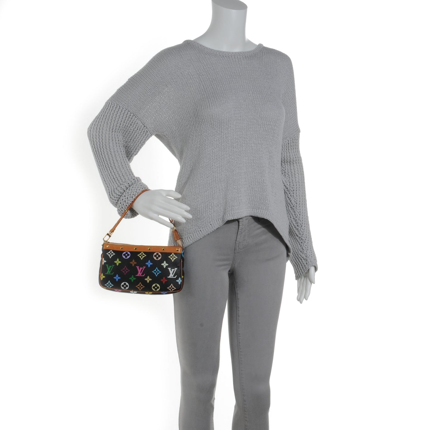 Monogram Multicolor Pochette Accessories Black