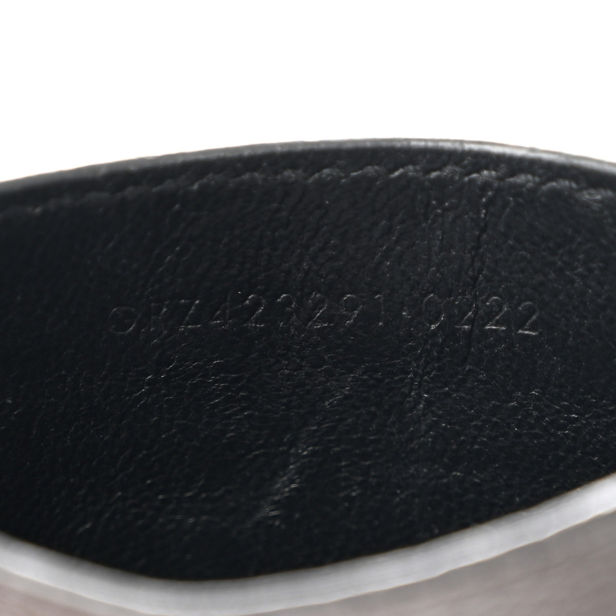 Saint Laurent Grain De Poudre Matelasse Chevron Monogram Credit Card Case Coal 7 of 7