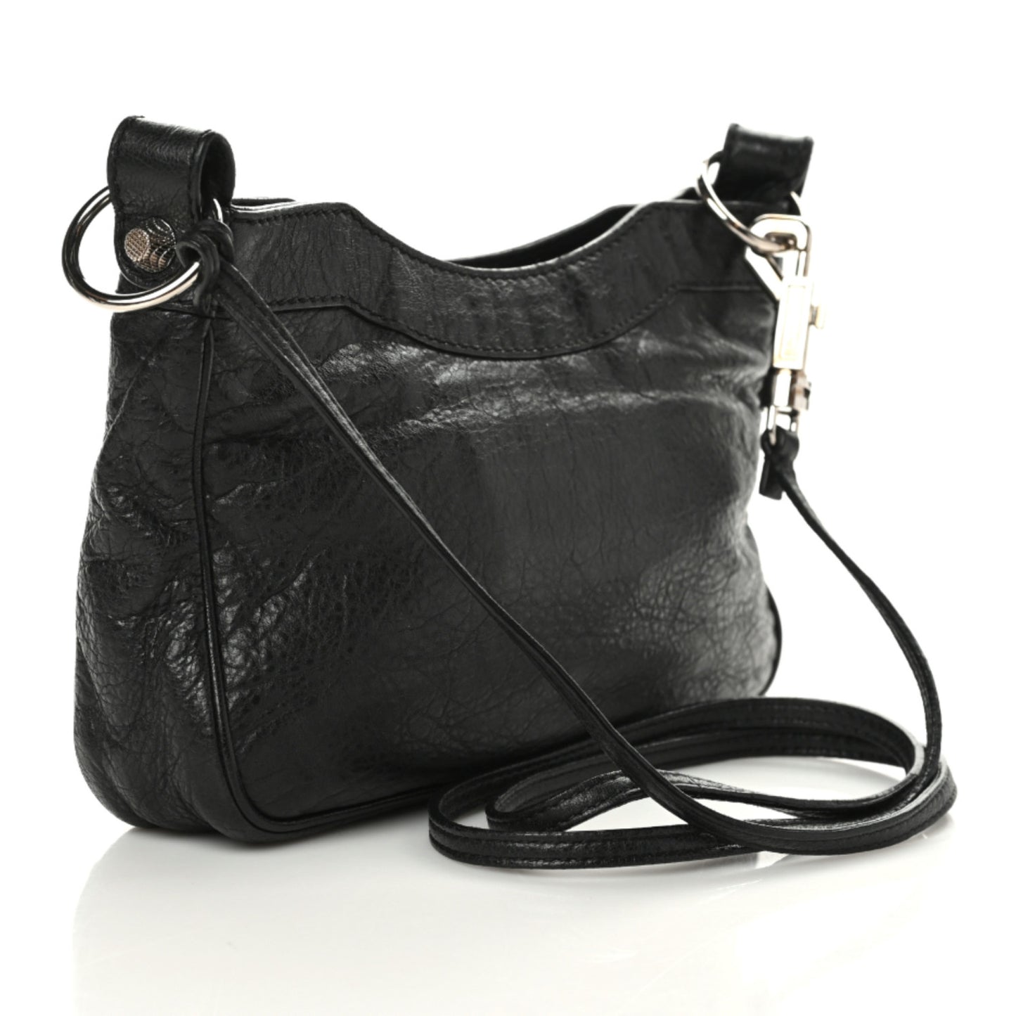 Agneau Giant 12 Silver Hardware Hip Black