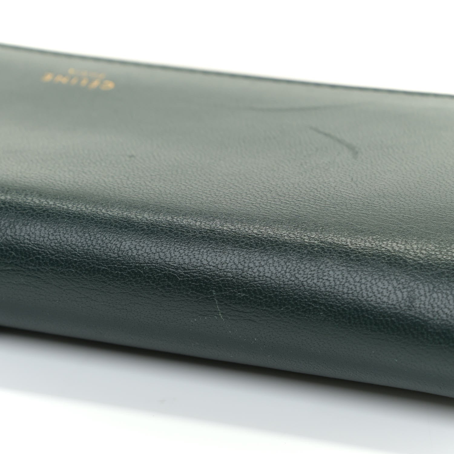 Celine Lambskin Large Flap Wallet Emerald 12 of 14