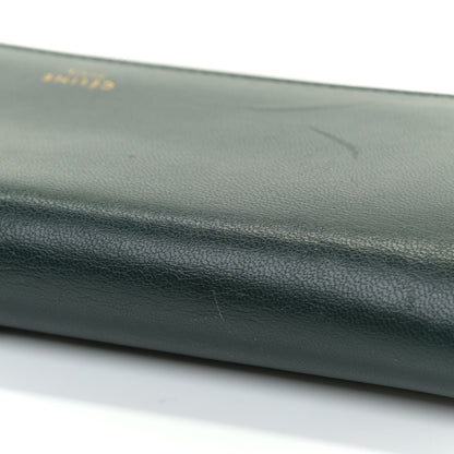Celine Lambskin Large Flap Wallet Emerald 12 of 14