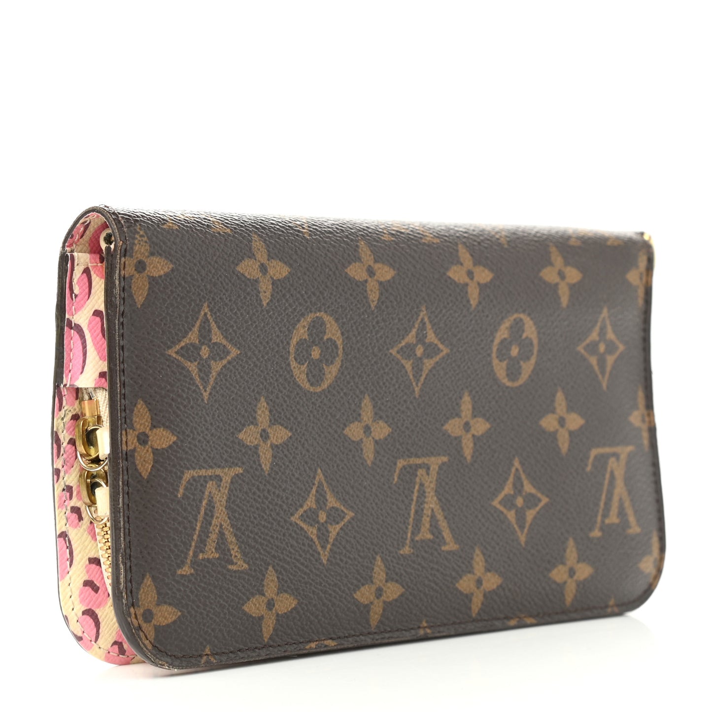Monogram Leopard Insolite Wallet Blanc Corail