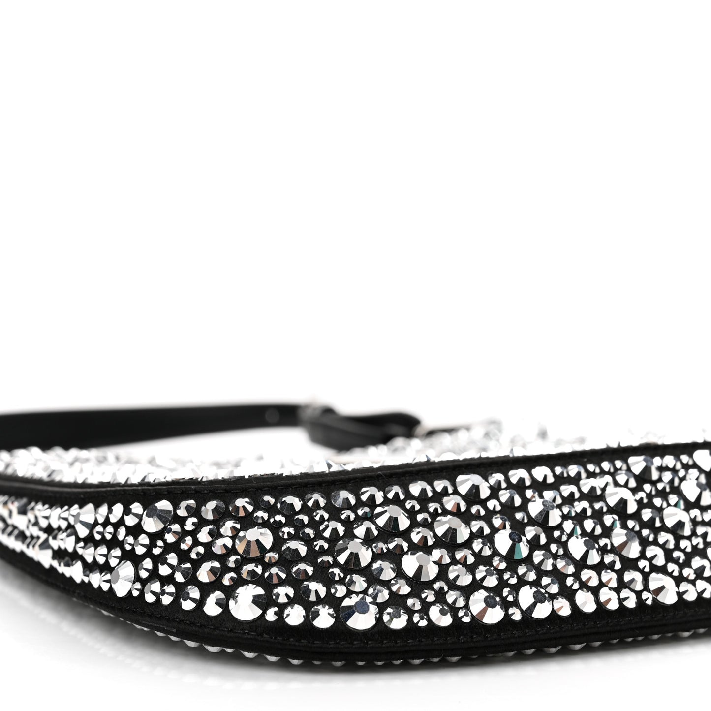 Satin Crystal Cleo Adjustable Strap Shoulder Bag Metal