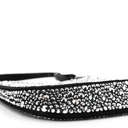 Prada Satin Crystal Cleo Adjustable Strap Shoulder Bag Metal 7 of 8