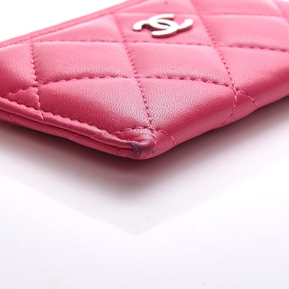 Chanel Lambskin Quilted Card Holder Fuchsia 12 of 12