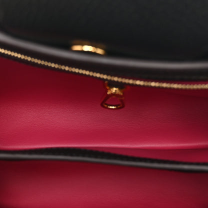 Louis Vuitton Taurillon Capucines PM Black 5 of 9