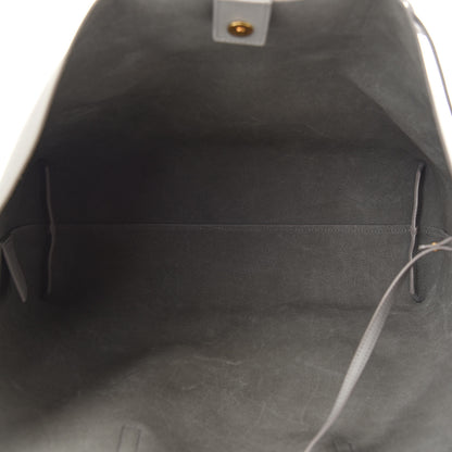 Saint Laurent Calfskin Large Shopping Tote Oyster Grey 9 of 11