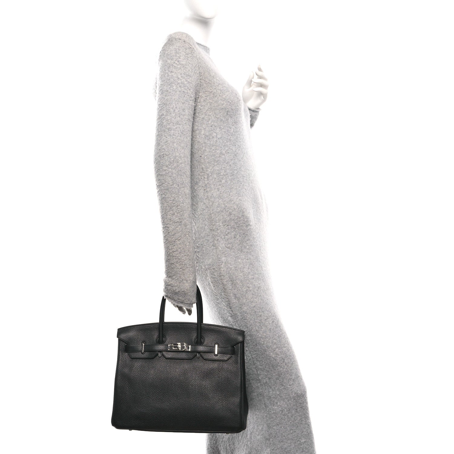 Hermes Taurillon Clemence Birkin 35 Black 2 of 10