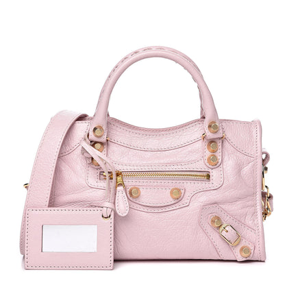 Balenciaga Agneau Giant 12 Gold Hardware Mini City Rose Poudre Rose Petunia 1 of 11