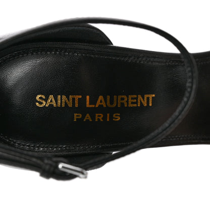 Saint Laurent Patent Calfskin Opyum 110 Sandals 37.5 Black 9 of 14