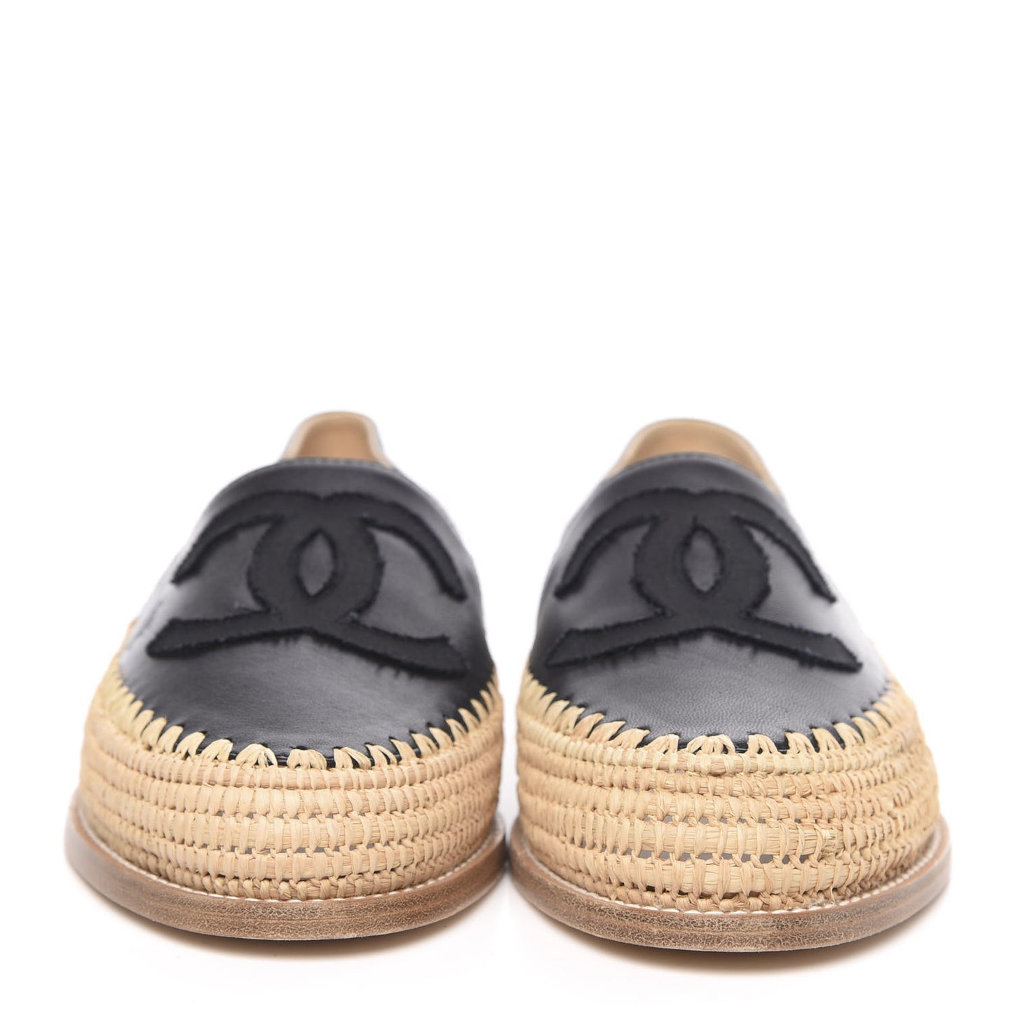 Lambskin Grosgrain CC Espadrilles 39 Black