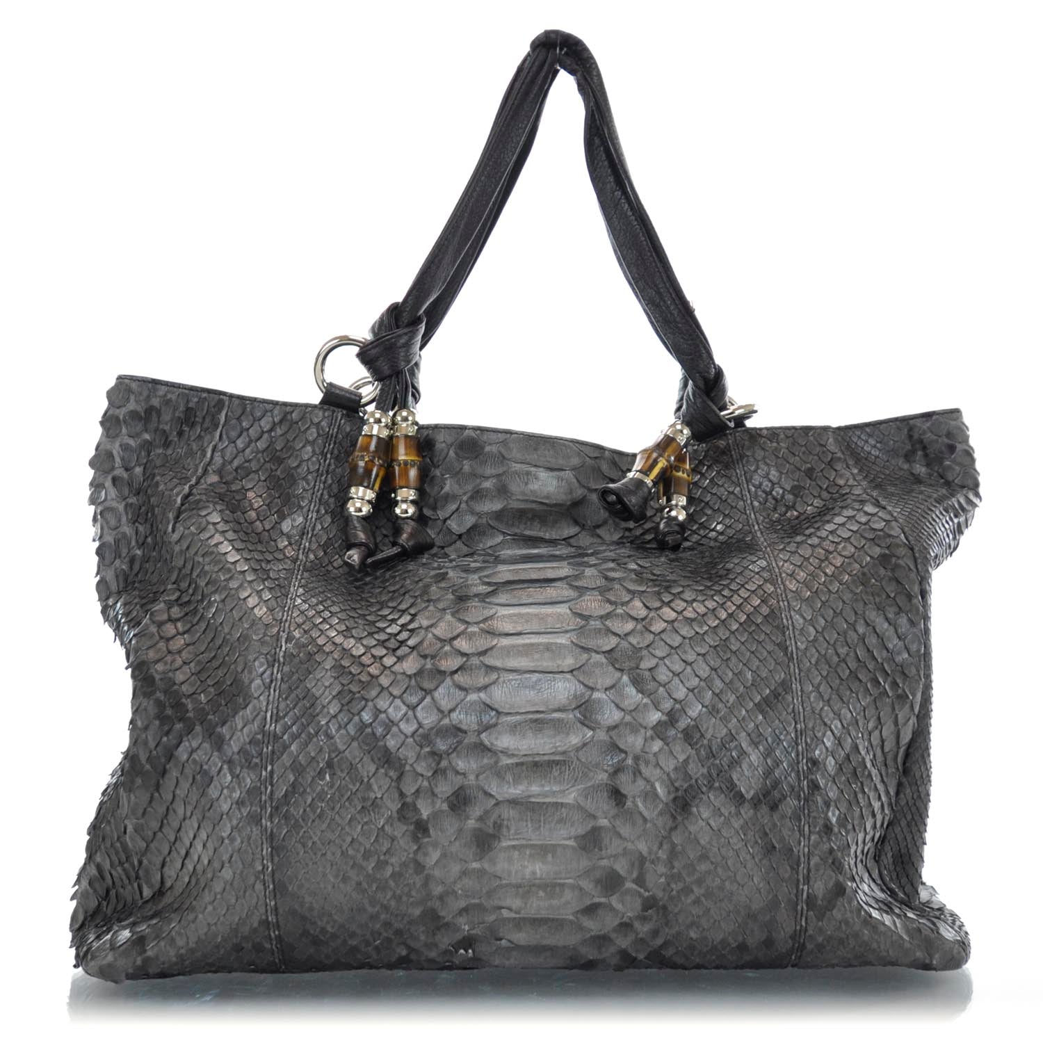 Gucci Python Large Jungle Tote Grey 1 of 9