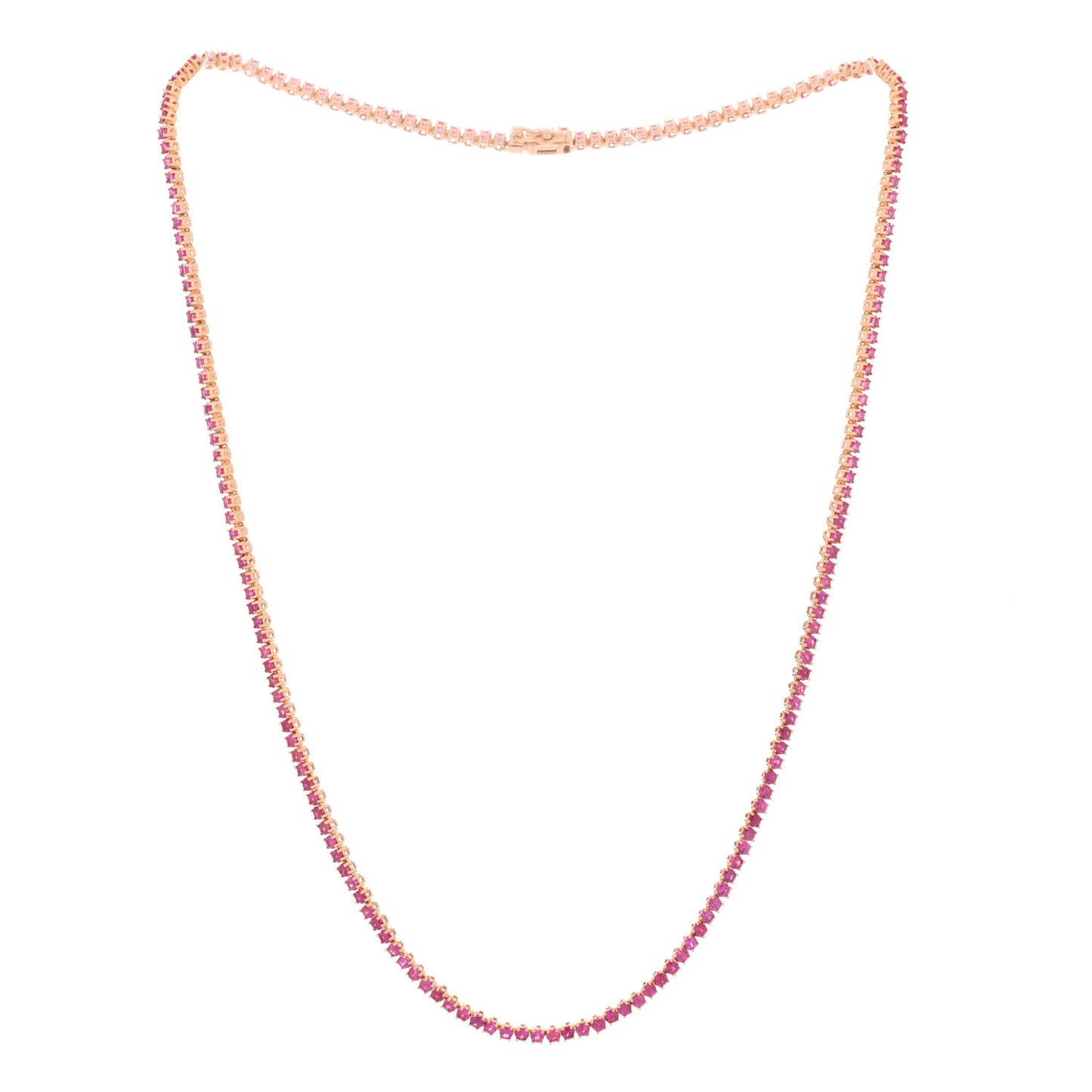 18K Rose Gold Ruby Hepburn Choker Necklace