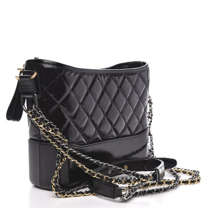 Chanel Patent Quilted Medium Gabrielle Hobo Black 3 of 9