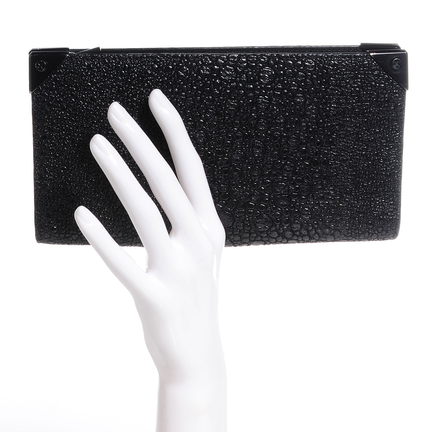 Alexander Wang Textured Leather Prisma Continental Wallet Black 2 of 7