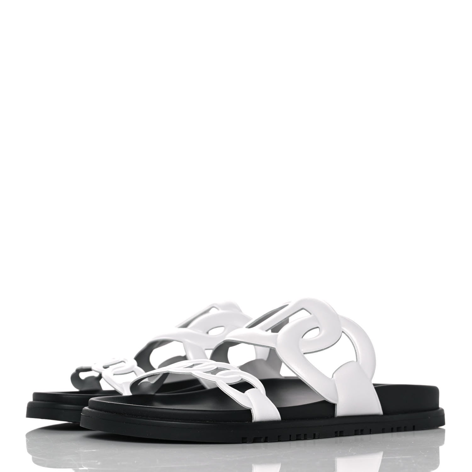 Hermes Nappa Extra Sandals 39 White 3 of 9