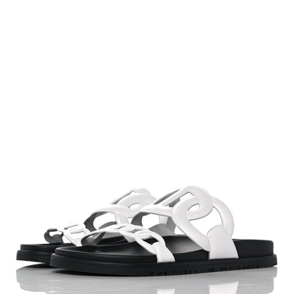 Hermes Nappa Extra Sandals 39 White 3 of 9