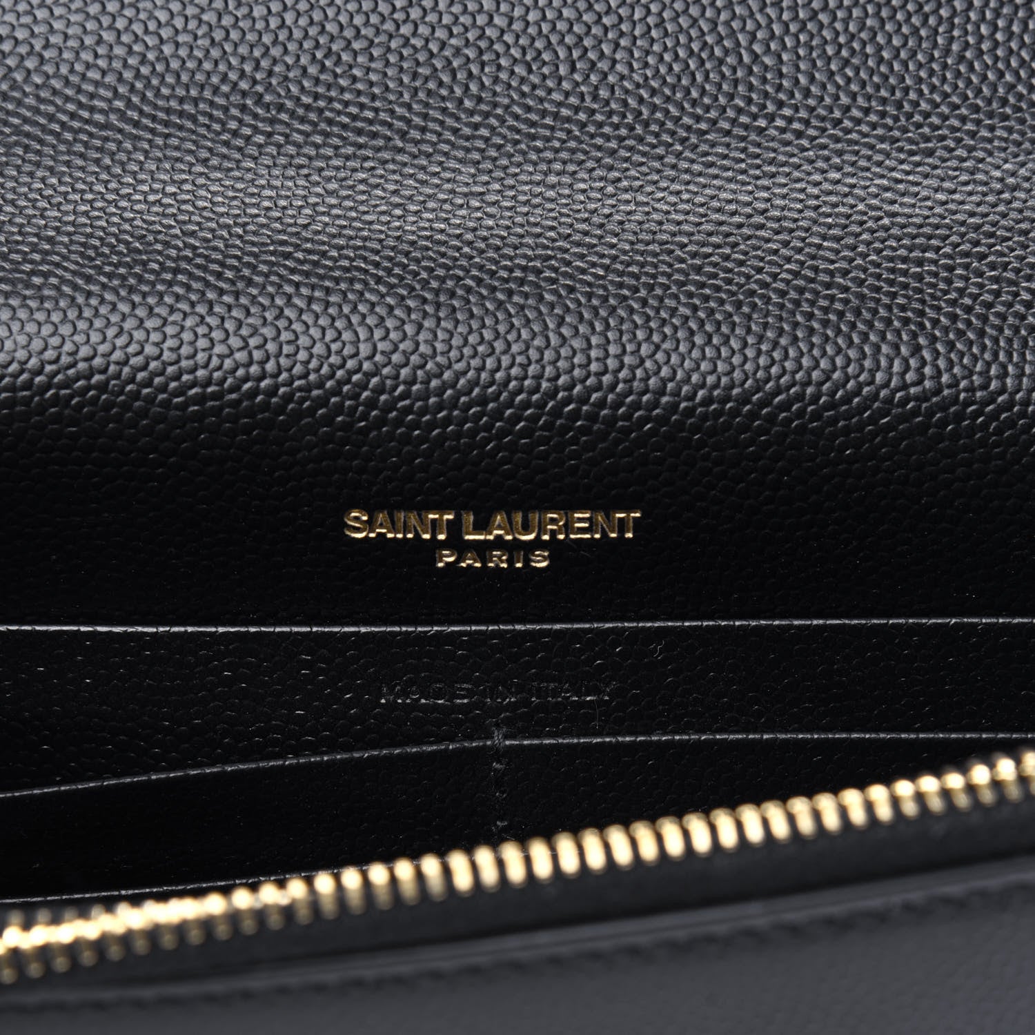 Saint Laurent Grain De Poudre Classic Monogram Kate Tassel Chain Wallet Black 6 of 11