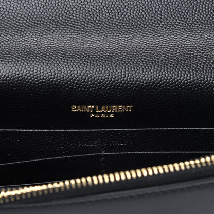 Saint Laurent Grain De Poudre Classic Monogram Kate Tassel Chain Wallet Black 6 of 11