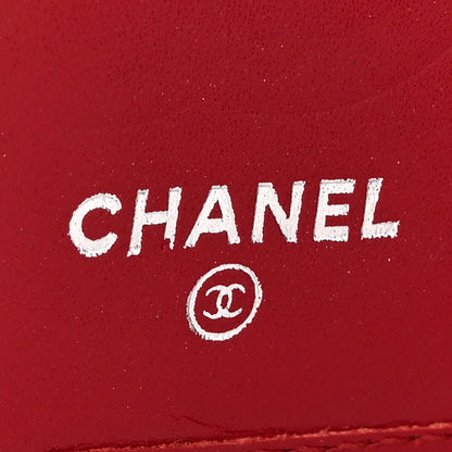 Chanel Calfskin Quilted Cambon Yen Wallet Red 6 of 11