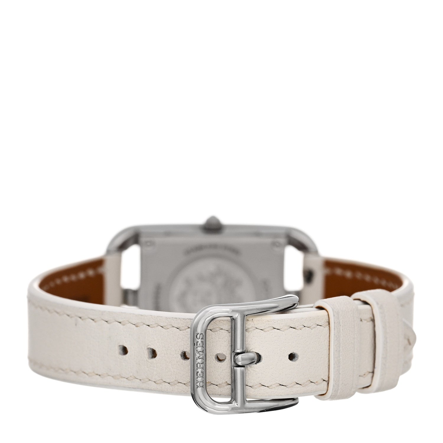 Hermes Stainless Steel Swift Diamond Mother of Pearl 23mm Cape Cod Quartz Watch Blanc 3 of 4