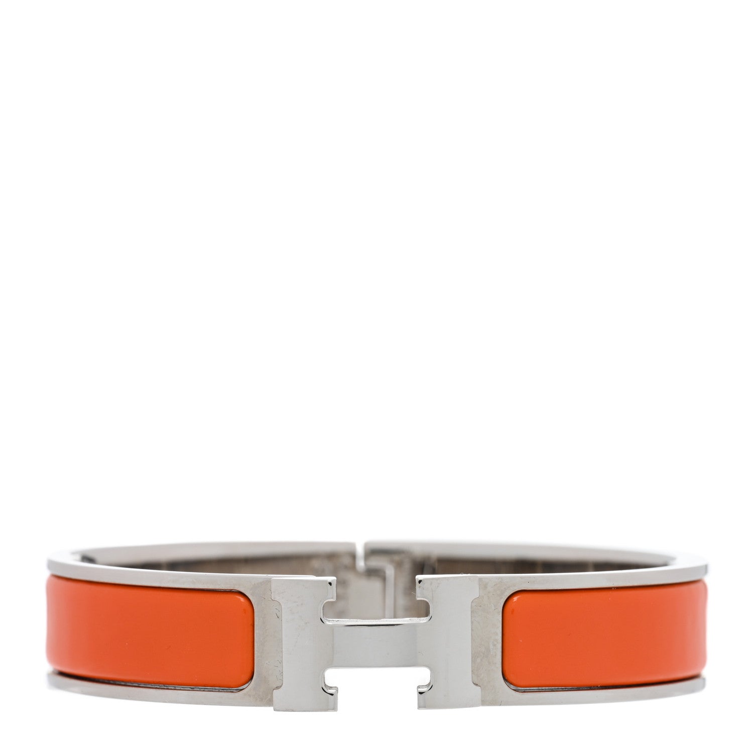 Hermes Enamel Narrow Clic Clac H Bracelet PM Orange 1 of 3