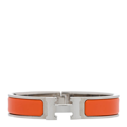 Hermes Enamel Narrow Clic Clac H Bracelet PM Orange 1 of 3