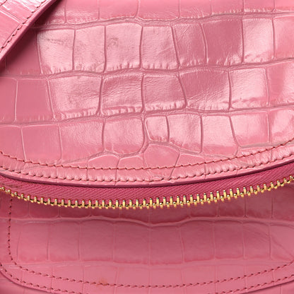 Tom Ford Calfskin Croc-Embossed Mini Jennifer Pink 8 of 11