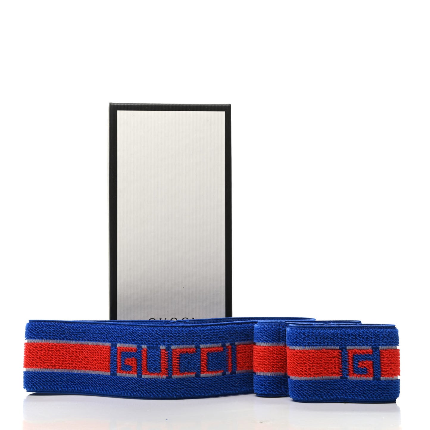 Cotton Logo Headband and Wrist Set M Blue Orange
