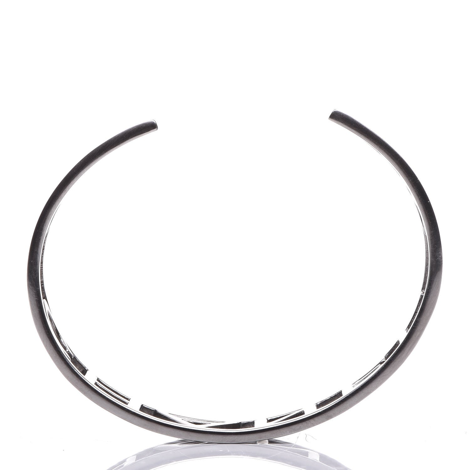 Chanel Ruthenium Logo Cuff Bracelet 5 of 6