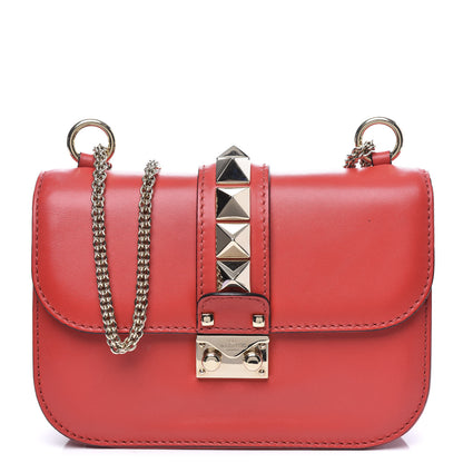 Valentino Garavani Vitello Small Glam Lock Rockstud Flap Red 1 of 10