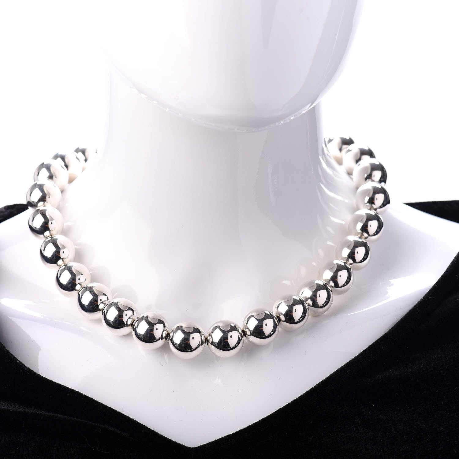Tiffany Sterling Silver 16mm HardWear Ball Necklace 2 of 4
