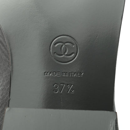 Chanel Calfskin Ascot CC Boots 37.5 Gray 6 of 8