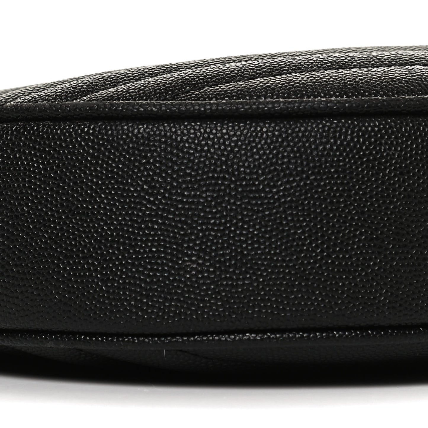 Grain De Poudre Matelasse Chevron Quilted Round Vinyle Camera Bag Black