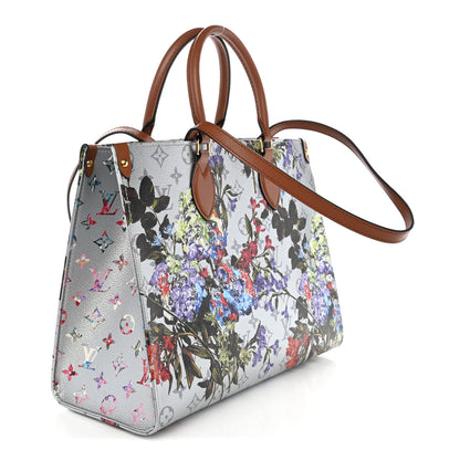Louis Vuitton Metallic Monogram LV Garden OnTheGo MM Silver 3 of 9