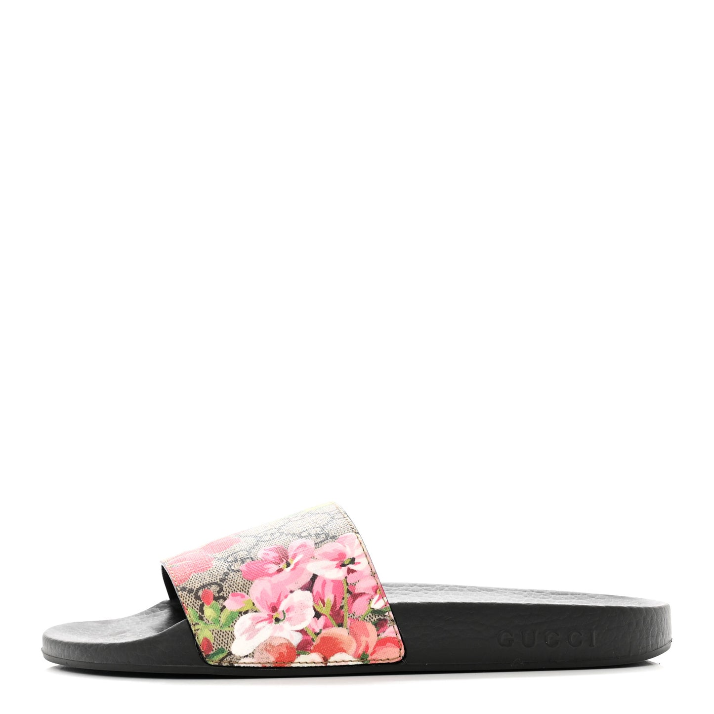 GG Supreme Monogram Blooms Slide Sandals 39 Beige Multicolor